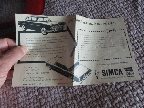 Publicité presse simca v8 - publicité,