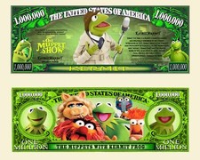 KERMIT LA GRENOUILLE - BILLET MILLION DOLLAR US ! MUPPET SHOW Série Marionnettes