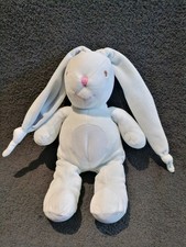 Doudou  peluche lapin bleu nez