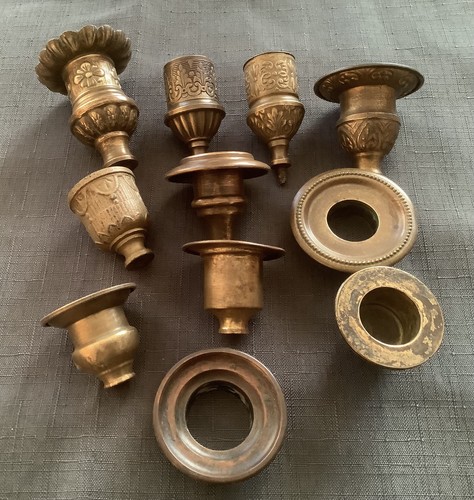 Lot bobèches bronze laiton - ,,