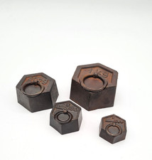 anciens poids hexagonaux en