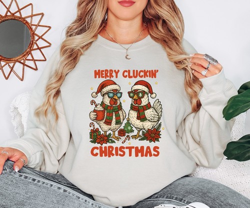 Sweat shirt merry cluckin - sweat-shirt,