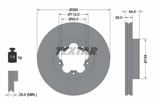 Disque frein ford p - disque, de