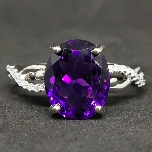 Bague ovale argent sterling - en,