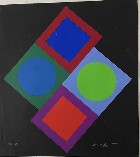 Vasarely serigraphie originale - vasarely,