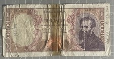 Billet De 10000 Lires  MICHELANGELO Italie 1966 FAUX D ÉPOQUE - Déchirures