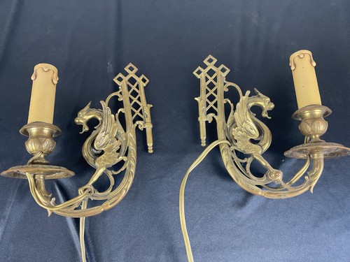 Paire appliques bougeoirs - d’appliques,