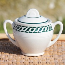 Sucrier ancien semi-porcelaine Céranord modèle Ondine