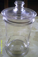 bocal a bonbons ou pharmacie en verre soufflé XIXéme