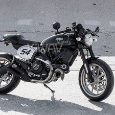 rétro de guidon noir rond retro vintage l'air pour custom Harley chopper bobber