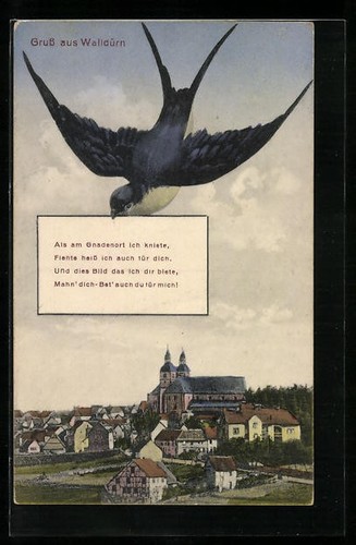 Carte postale walldürn vue - carte,