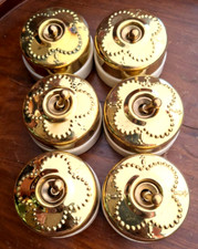 Vintage 6 Laiton Et Céramique