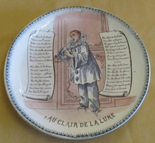 Assiette chanson terre de fer