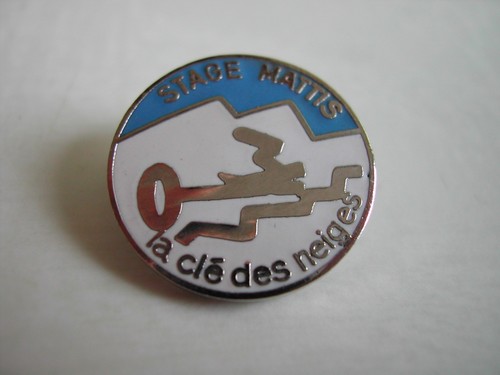 Rare broche émaillée ski - rare, /