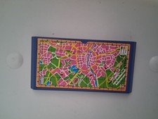 PLAYMOBIL PIÈCE 3885 / CASERNE DES POMPIERS ENSEIGNE PLAN DE LA VILLE, Tbe