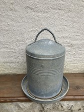 Mangeoire Abreuvoir Ancien Pour Poules Oiseaux Zinc Galvanisé