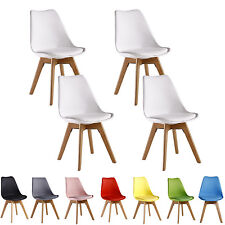 Set of 4 Tulip Jamie Lorenzo Dining Chair Eiffel Inspired Padded Seat x 4