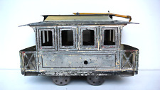 C R  TRAMWAY   4 ROUES  MÉCANIQUE  TÔLE  1910   REF 155  Lg 21 cm   à restaurer