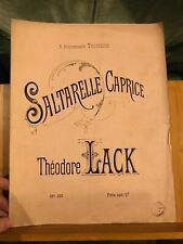 Théodore Lack Saltarelle caprice pour piano opus 135 partition éditions Durand