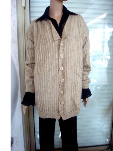 Veste gilet beige tricote - veste,