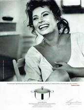 publicité Advertising  1022  1988   Lagostina    casseroles Sophia Loren