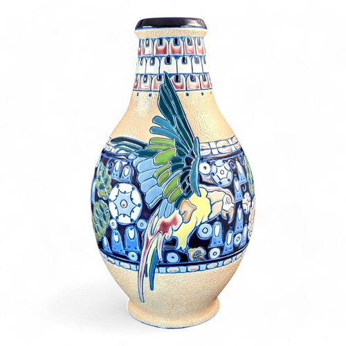 Vase majolique art nouveau - majolique,