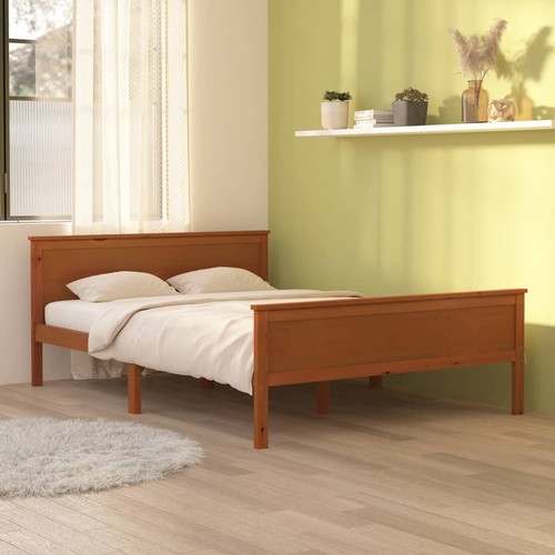 Cadre lit gris bois - bois, pin