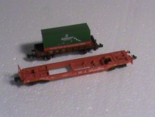 lot 2 wagons N / ROCO /WAGON KANGOUROU SANS SEMI/PLAT CONTAINER