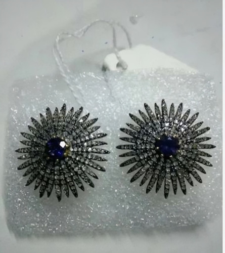 Boucles oreilles saphir - boucles, bleu