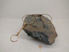 Lorgnon ancien face à main plaqué or XIXème Napoléon III