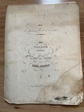 CHOPIN Frédéric, Trois valses brillantes Opus 34 partition Schlesinger EO RARE
