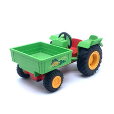 PLAYMOBIL * FERME * Tracteur Vert & Rouge avec Benne Avant Basculante 3074