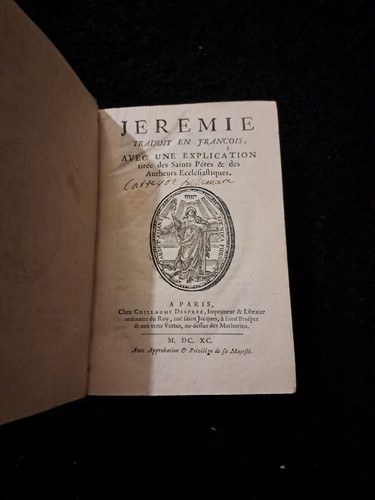 Livre ancien 1690 jérémie - ancien,