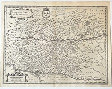 CARTE ancienne de LYON et du BEAUJOLAIS- "LIONNOIS, Forest, et BEAUVIOLOIS". 17e