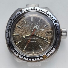 Montre Vintage Vostok AMPHIBIAN Diver Aqualung Russian Automatic Dive 2416b