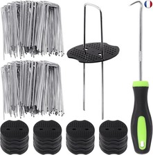 Glarks Kit de 201 agrafes pour piquets de jardin, 100 agrafes de paysage en