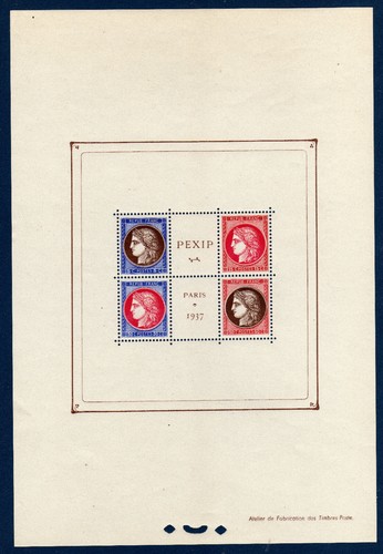 France 1937 bloc - 1937, paris
