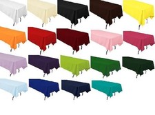 8 Paquets 152cm x 320cm Rectangulaire Polyester Nappes Hôtel 25 Couleurs USA