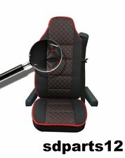 Housse de Siège Cuir Noir Rembourré Poids Lourds Utilitaires MAN TGA TGL TGX TGS