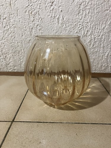 Globe tulipe verre ambré