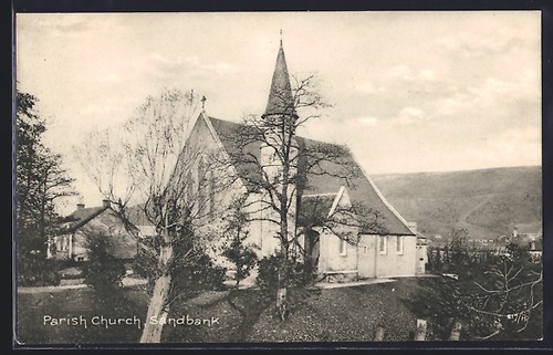 Carte postale banc sable - carte, de