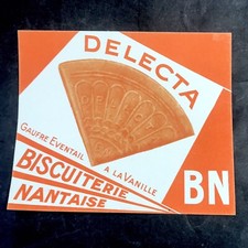1928 Etiquette Biscuit Delecta