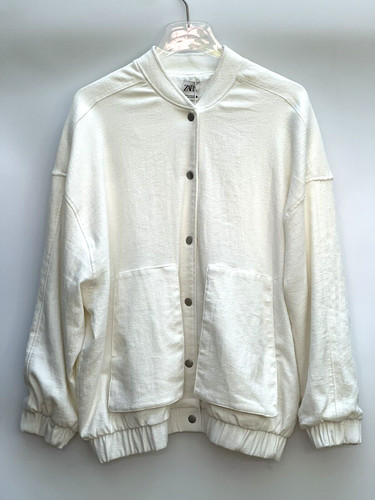 Zara ecru longue veste bomber - veste,
