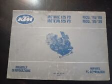 MANUEL REVUE TECHNIQUE D ATELIER MOTEUR KTM 125 VC MODÈLE 1988 89