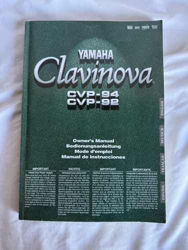 Yamaha clavinova cvp - yamaha,