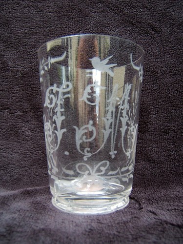 Ancien verre mariés en - verre,