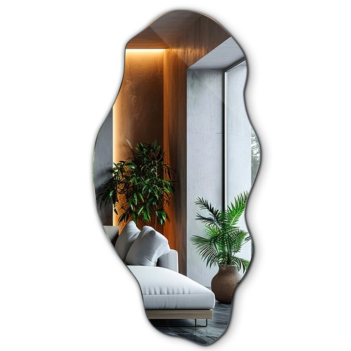 Miroir moderne irrégulier - miroir,