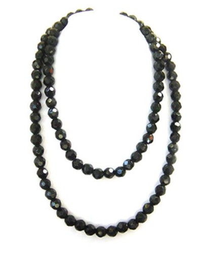12mm faceted onyx bead - 18",