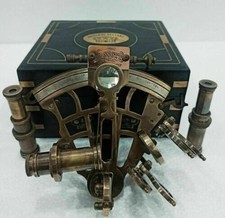 Ancien sextant nautique laiton