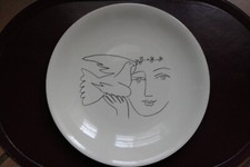 ASSIETTE "La colombe" tirage de salins france estampillée picasso,années "60"